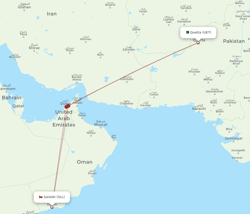 UET-SLL flight routes