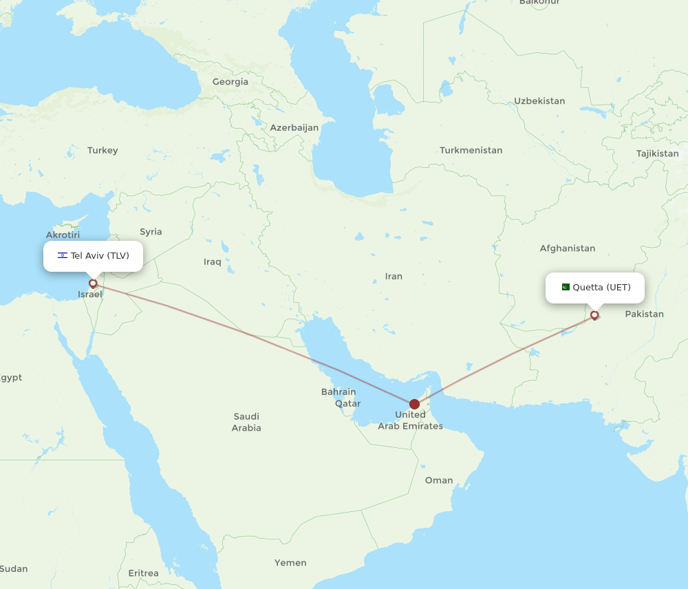 UET-TLV flight routes