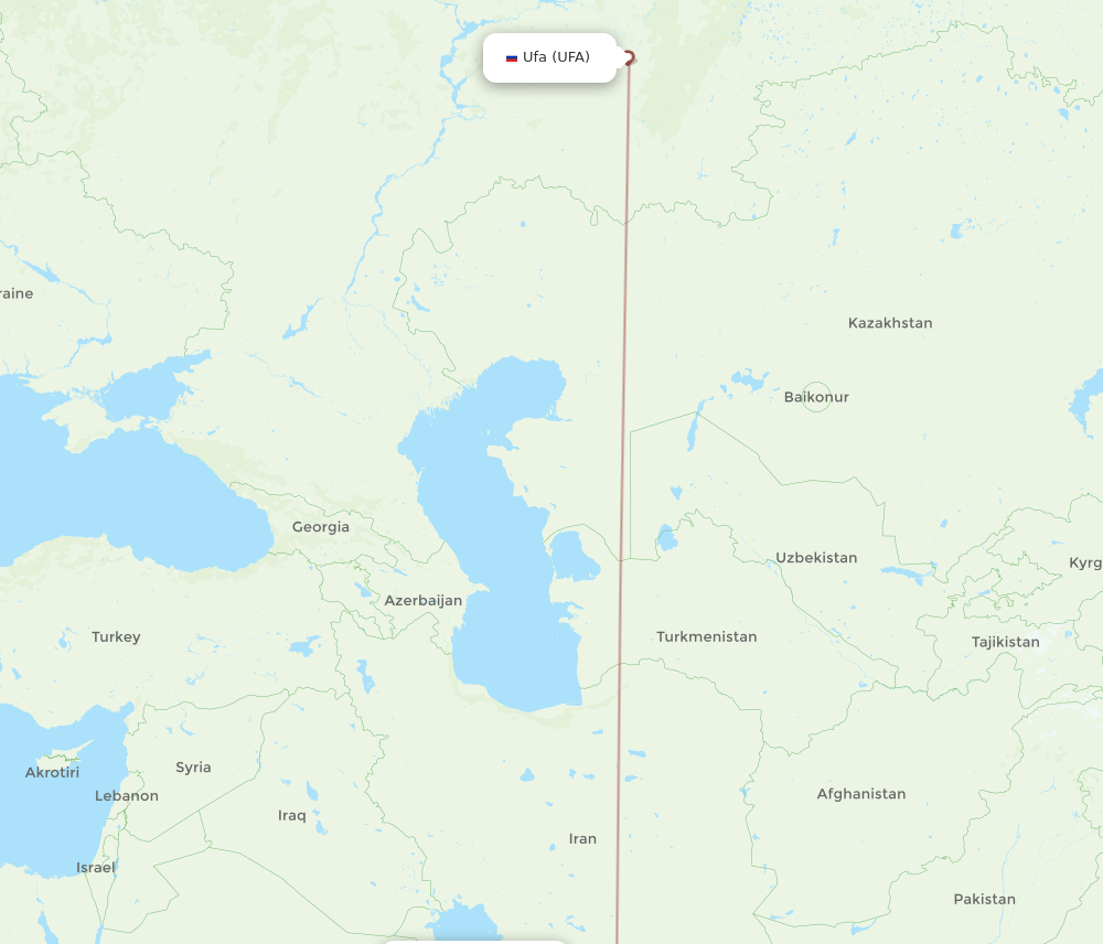 UFA-DMM flight routes
