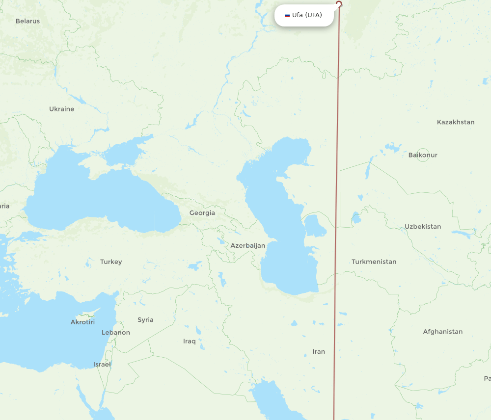 UFA-JED flight routes
