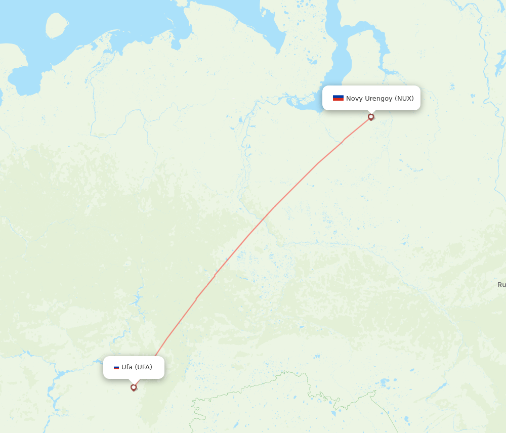 UFA-NUX flight routes