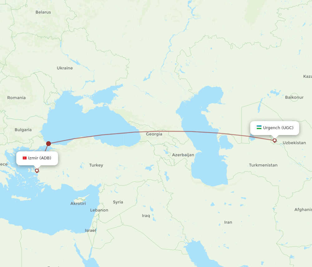 UGC-ADB flight routes