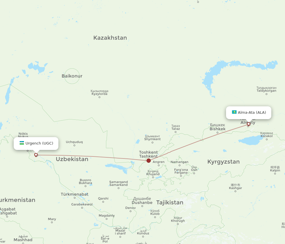 UGC-ALA flight routes