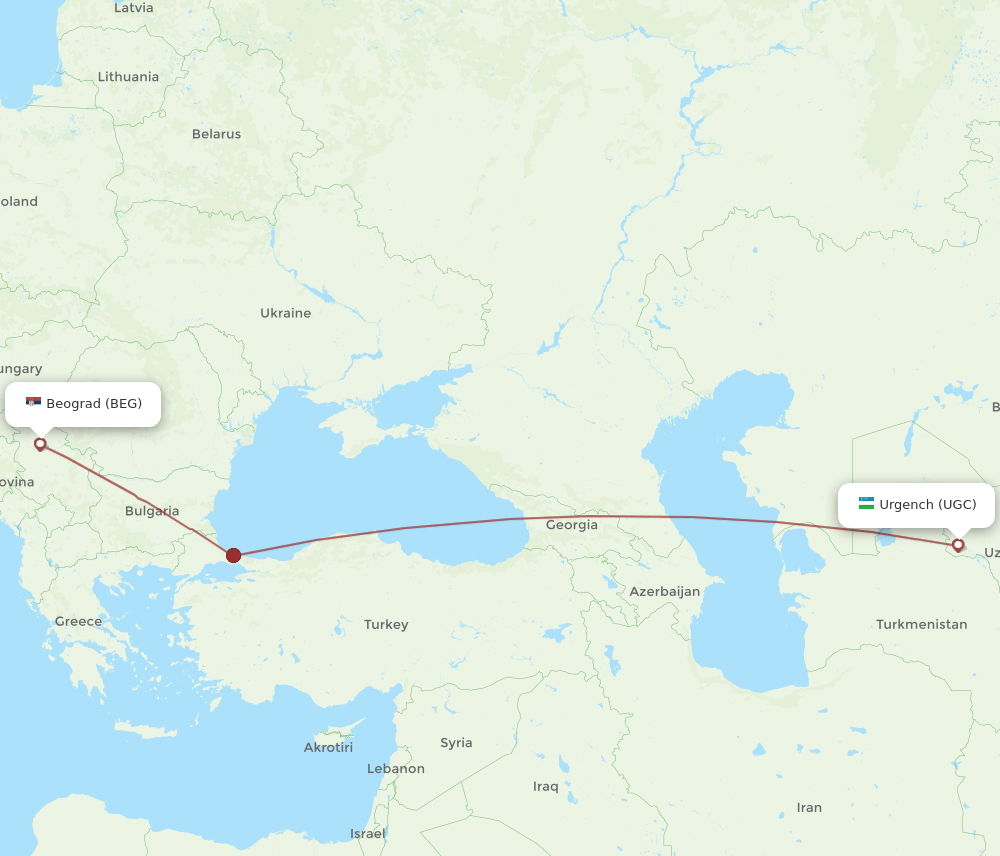 UGC-BEG flight routes