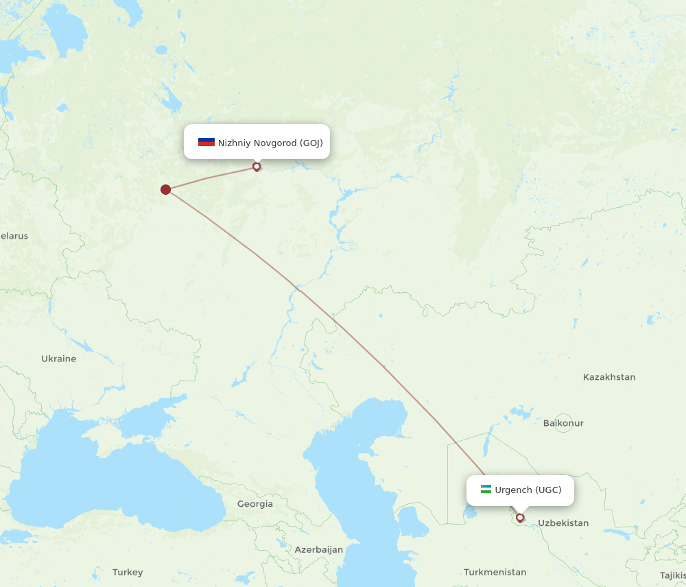 UGC-GOJ flight routes