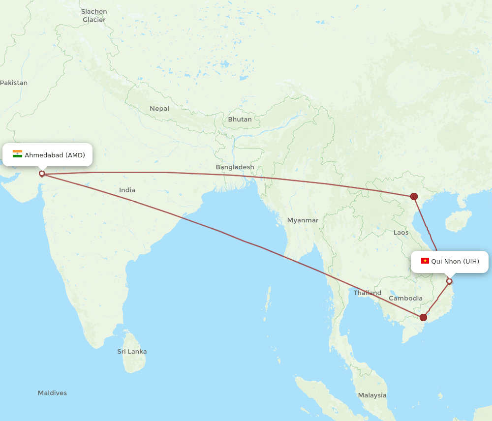 UIH-AMD flight routes