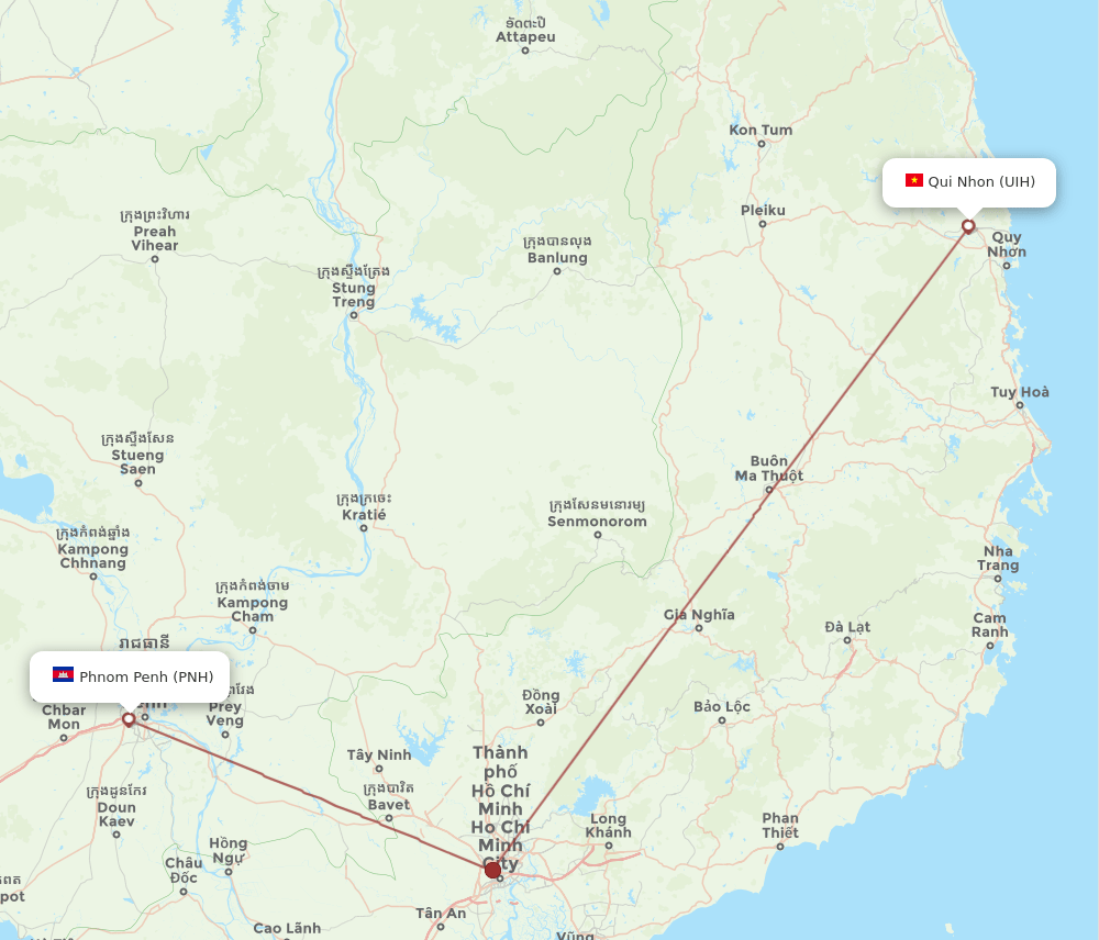 UIH-PNH flight routes
