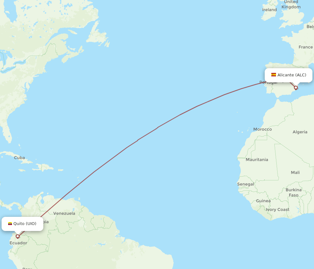 UIO-ALC flight routes