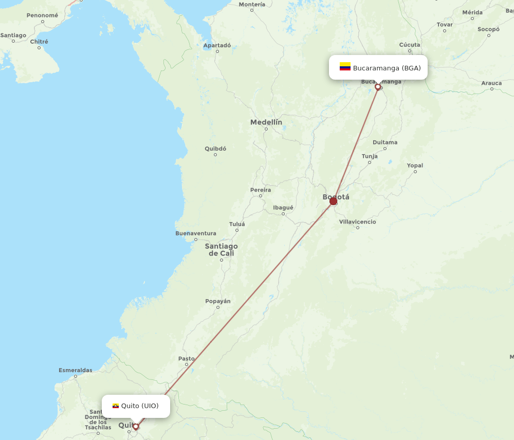 UIO-BGA flight routes