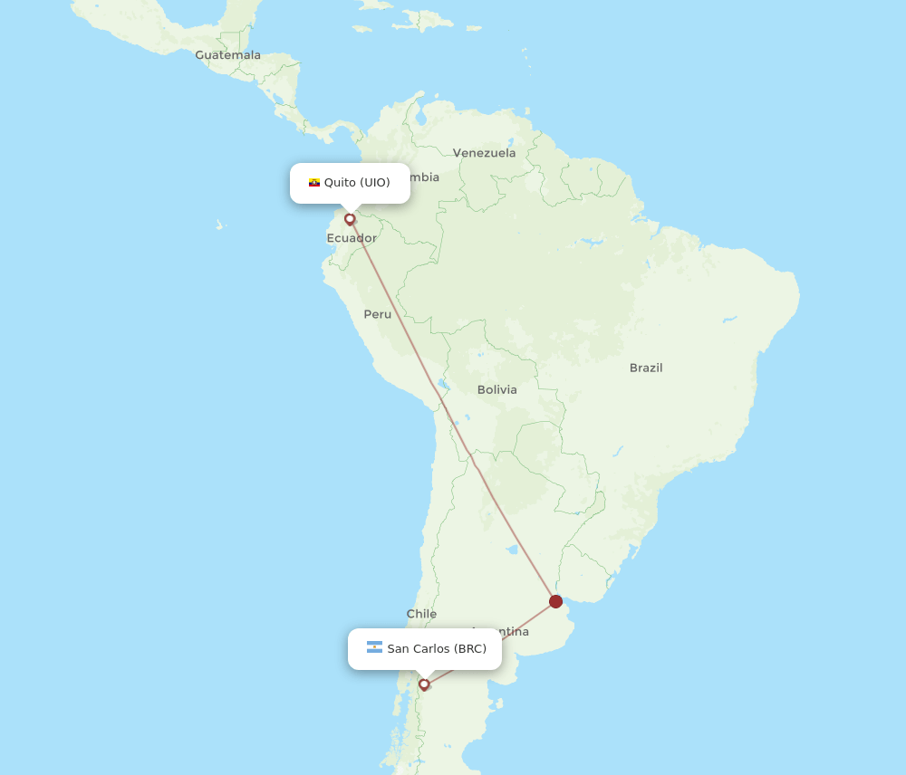 UIO-BRC flight routes