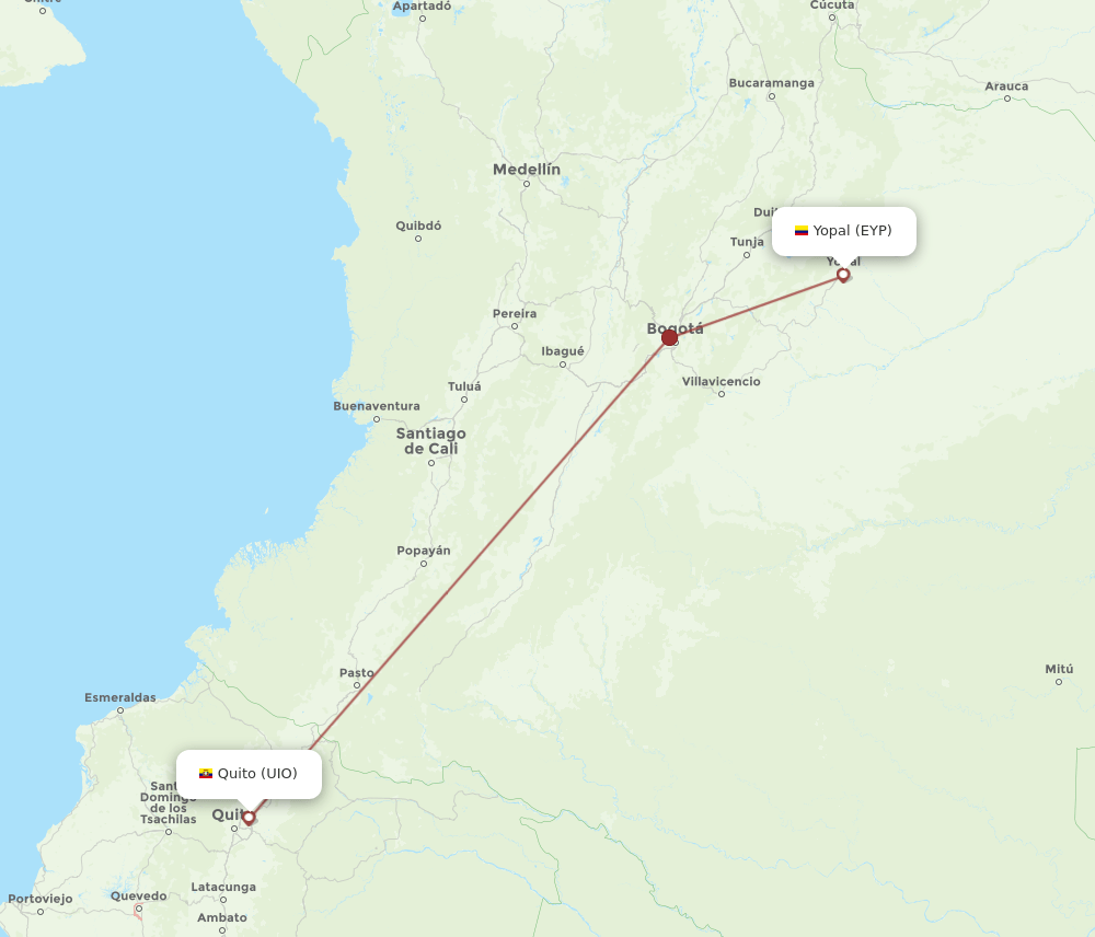 UIO-EYP flight routes