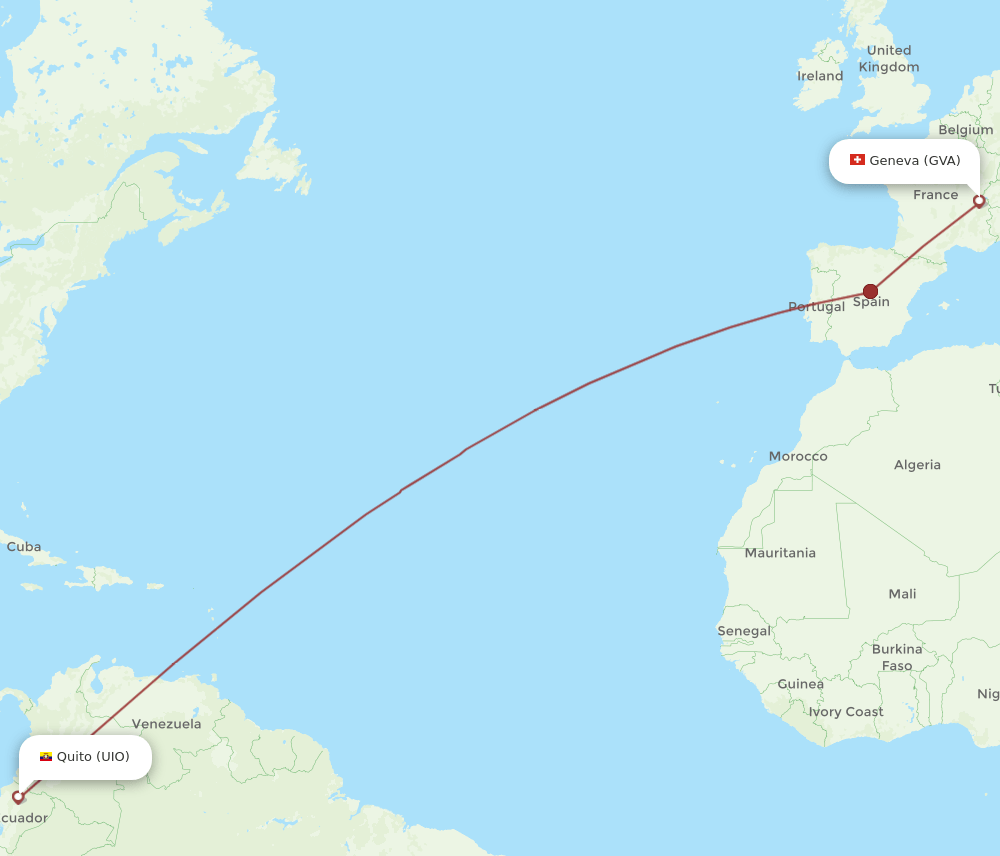 UIO-GVA flight routes