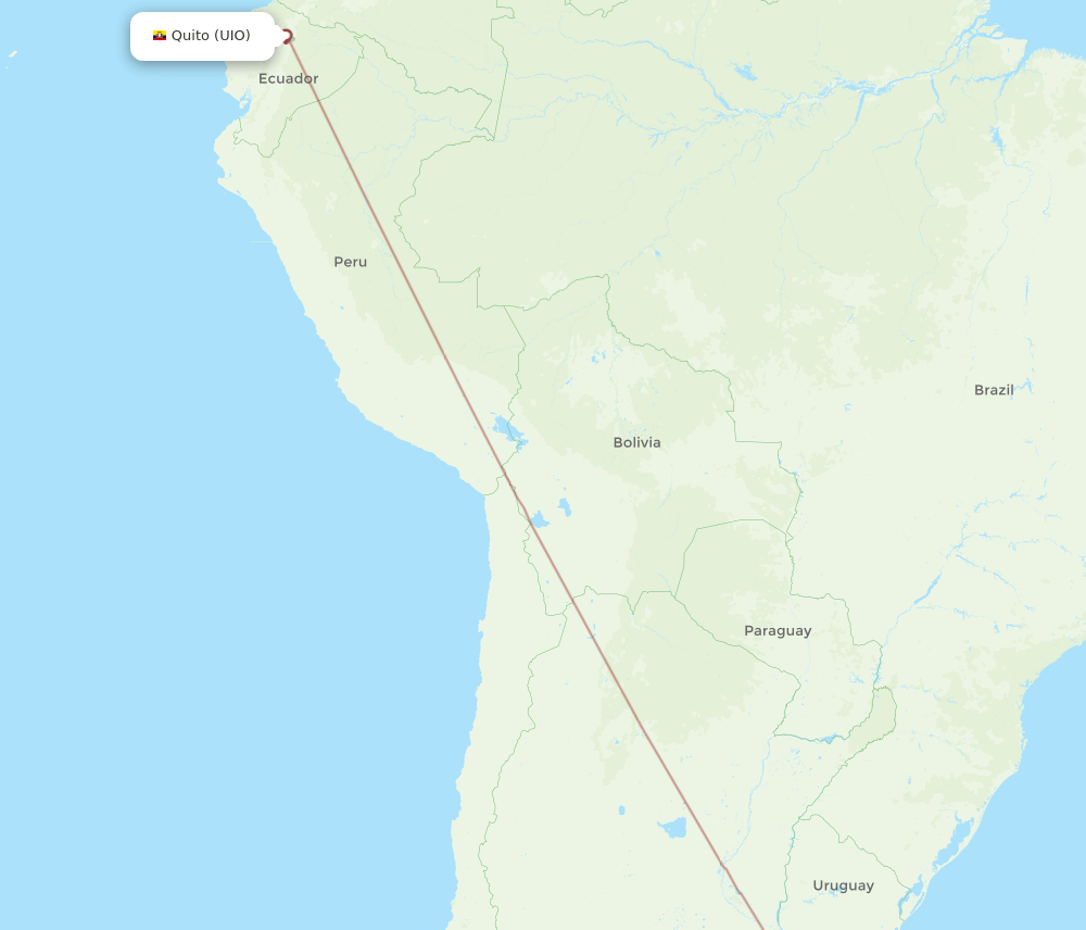 UIO-MDQ flight routes