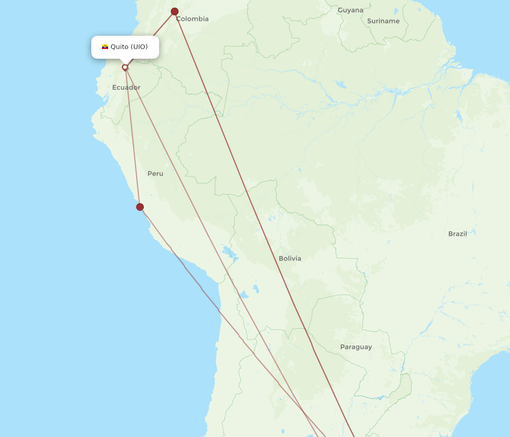 UIO-MVD flight routes