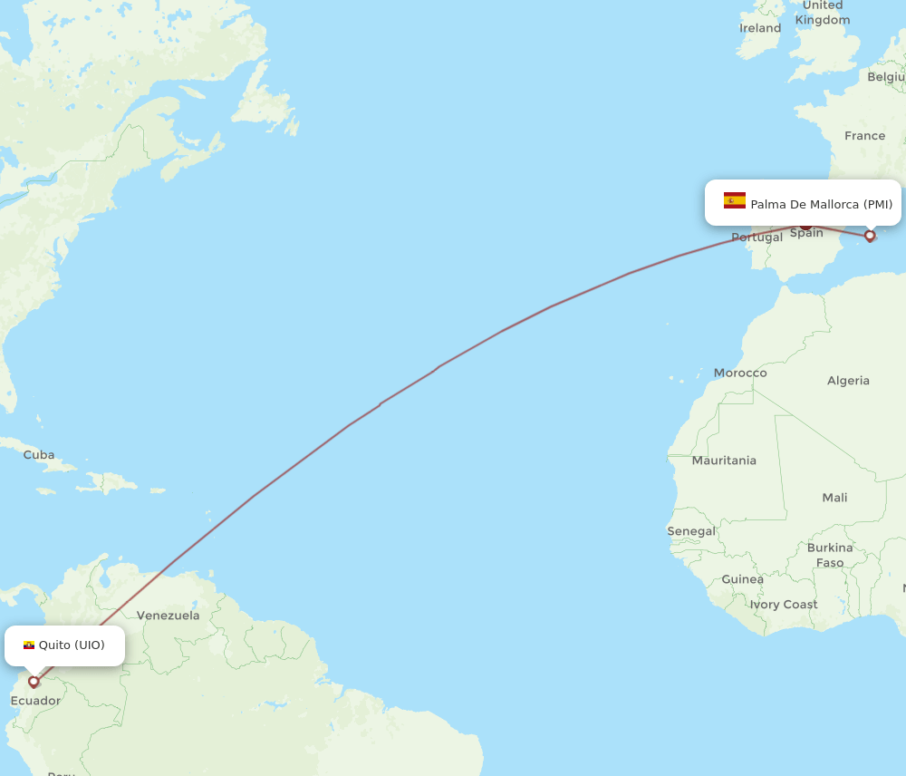 UIO-PMI flight routes