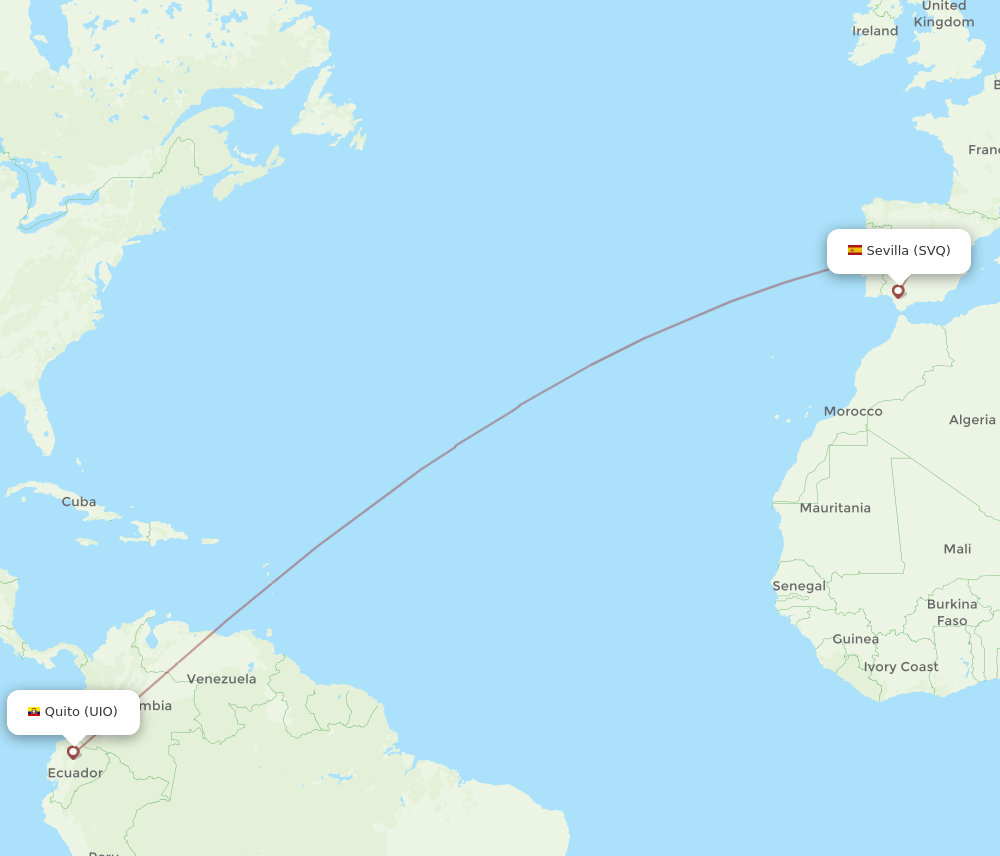 UIO-SVQ flight routes