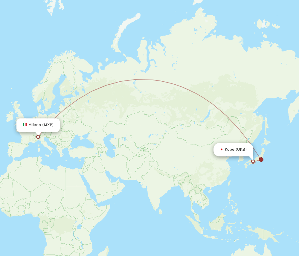 UKB-MXP flight routes