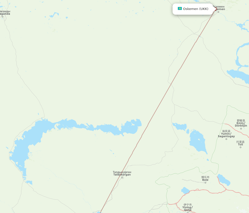 UKK-FRU flight routes