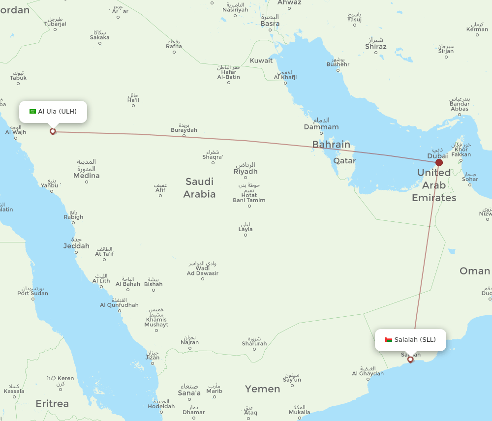 ULH-SLL flight routes