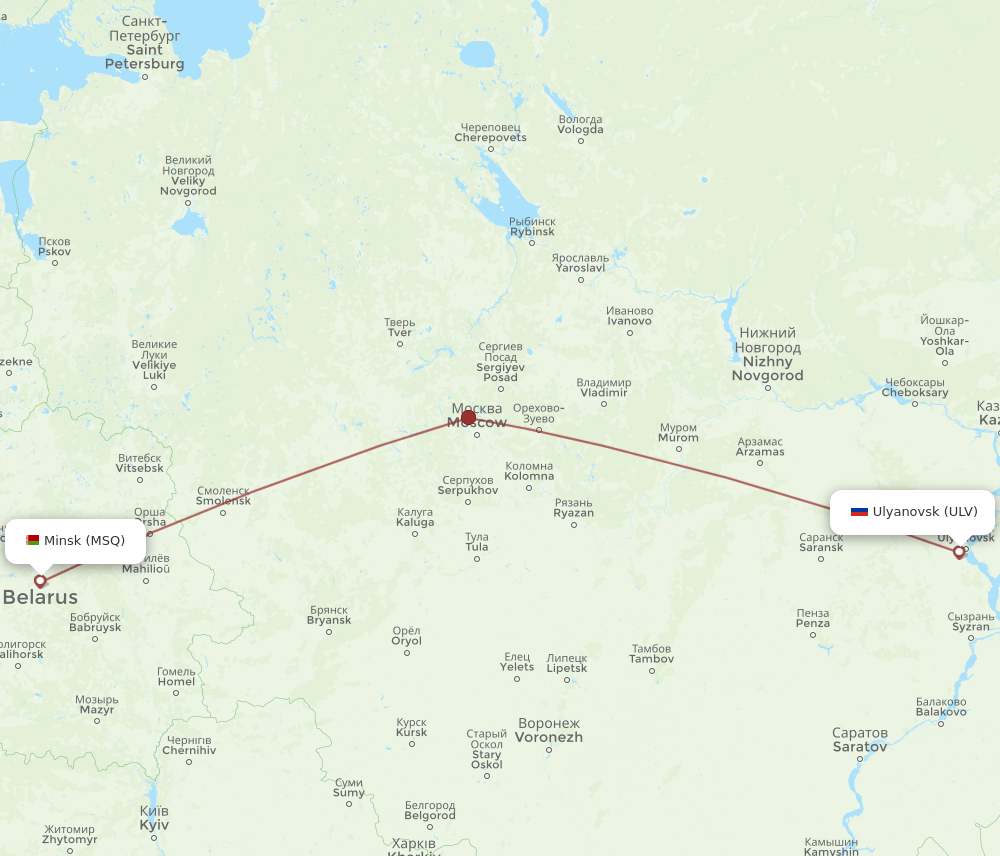 ULV-MSQ flight routes