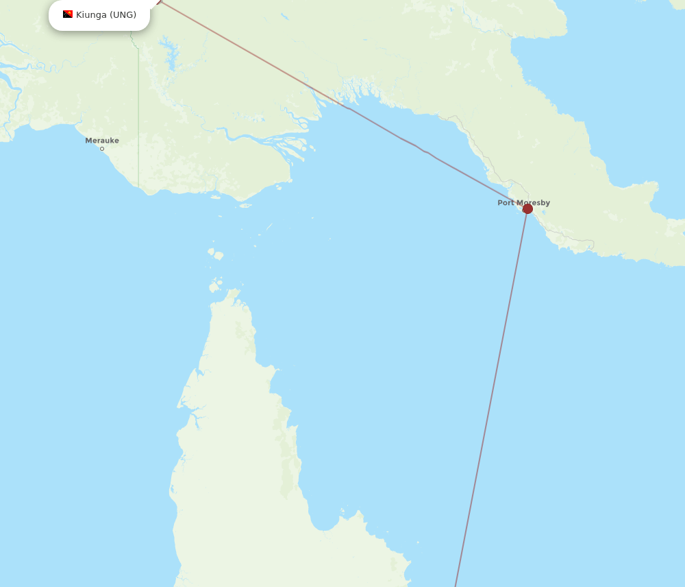 UNG-CNS flight routes