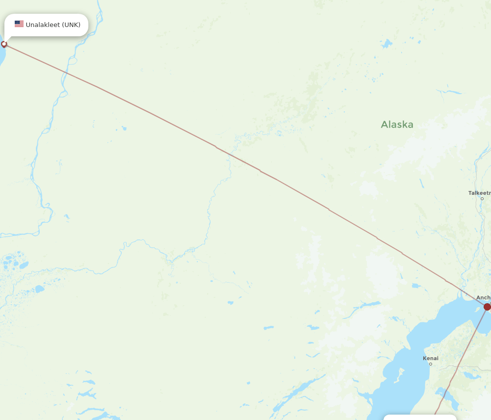 UNK-HOM flight routes
