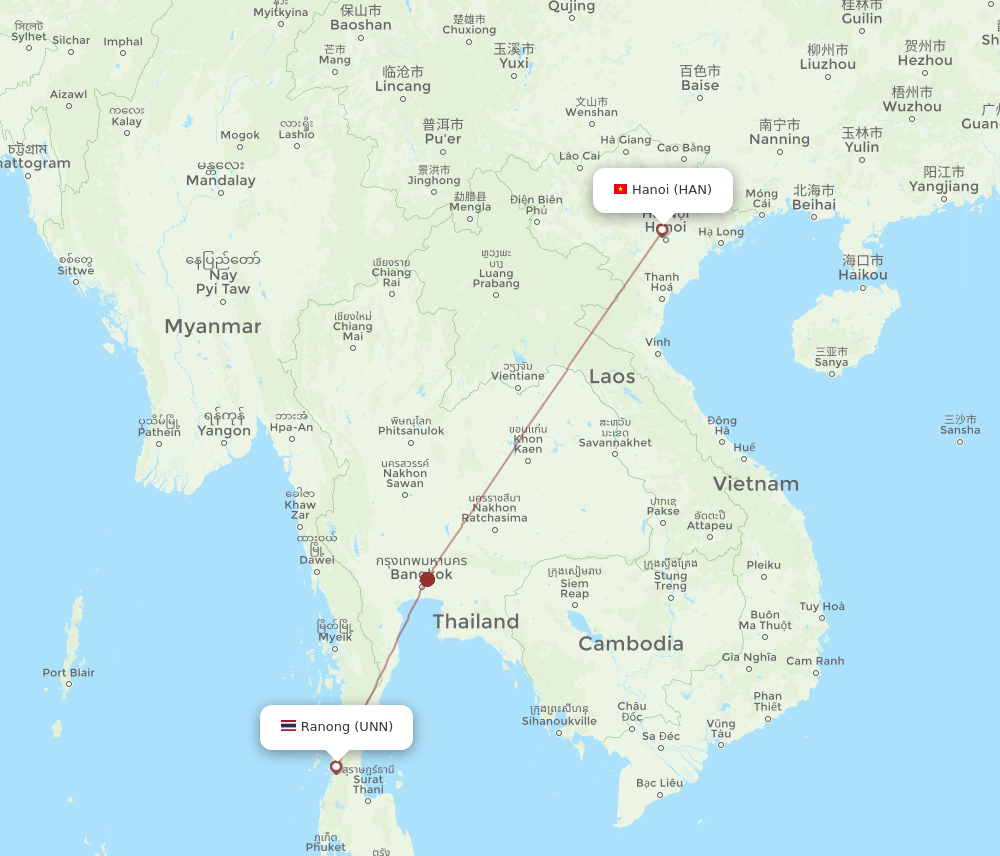 UNN-HAN flight routes