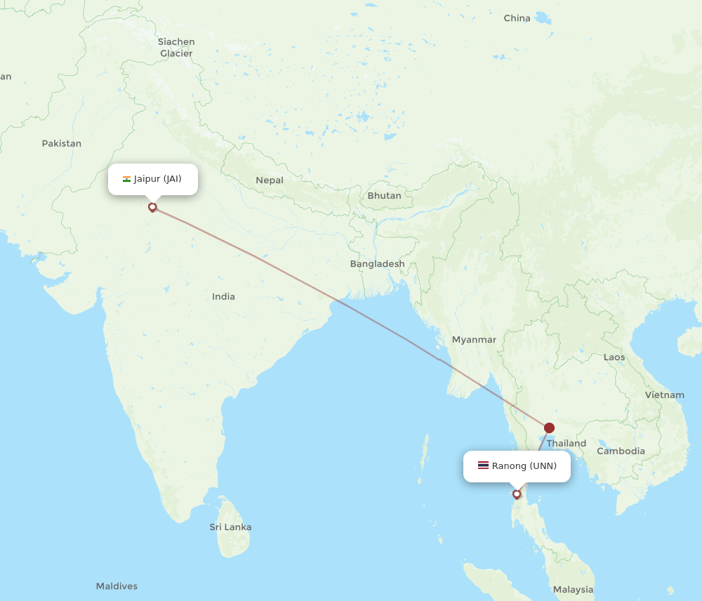 UNN-JAI flight routes
