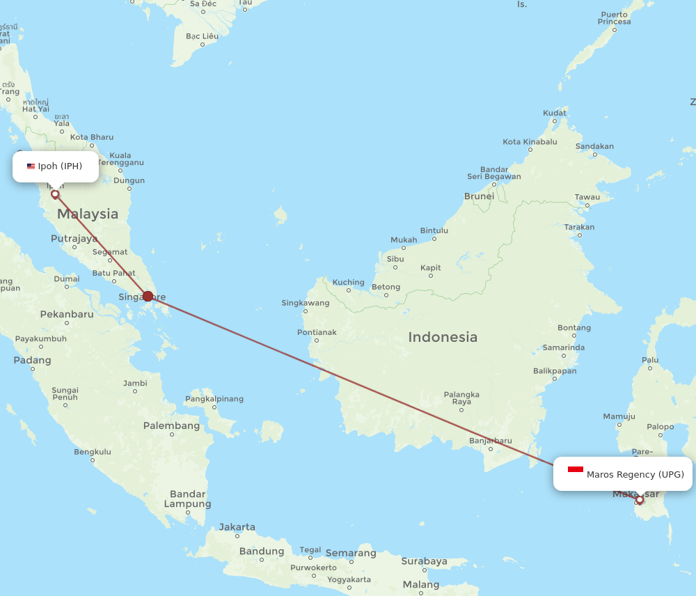 UPG-IPH flight routes