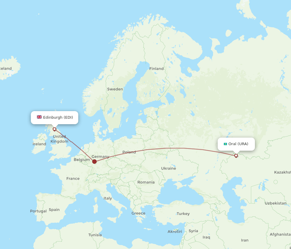 URA-EDI flight routes
