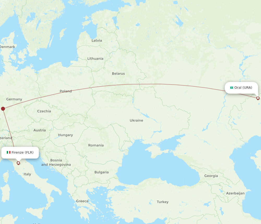 URA-FLR flight routes
