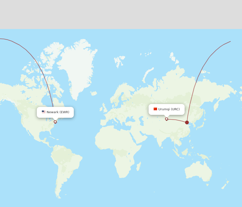 URC-EWR flight routes