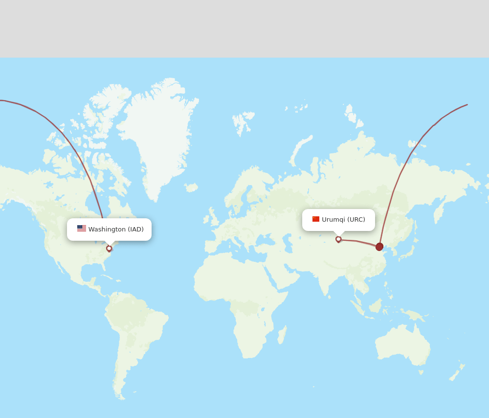 URC-IAD flight routes