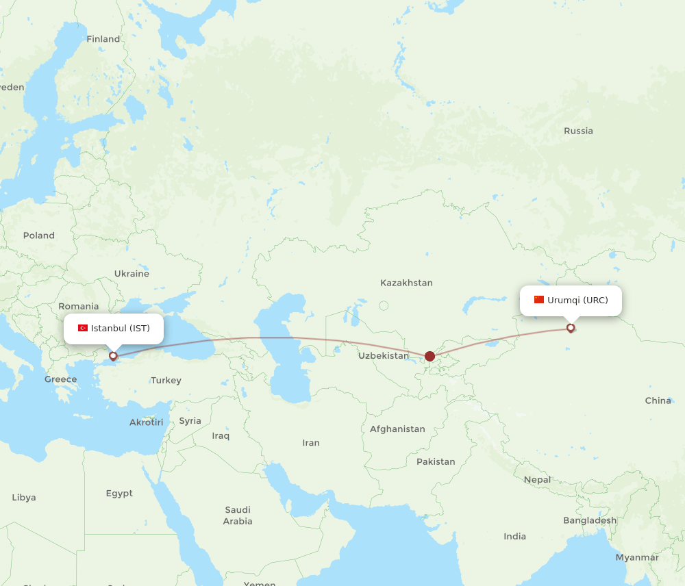 URC-IST flight routes