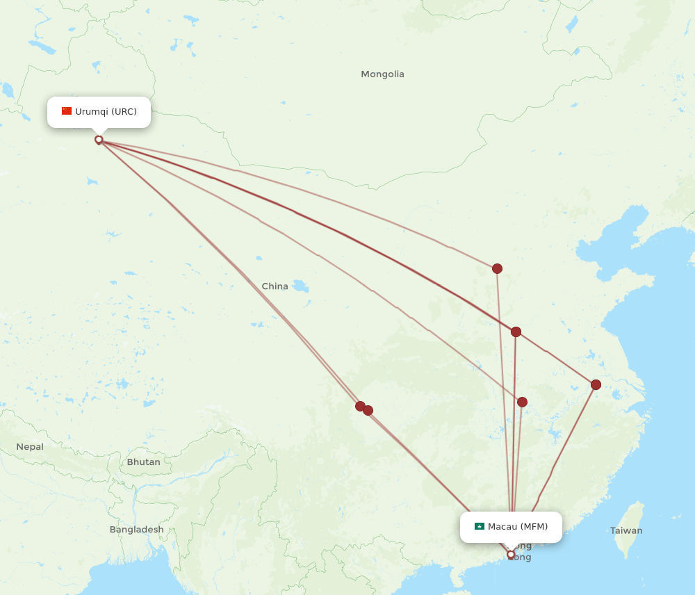 URC-MFM flight routes