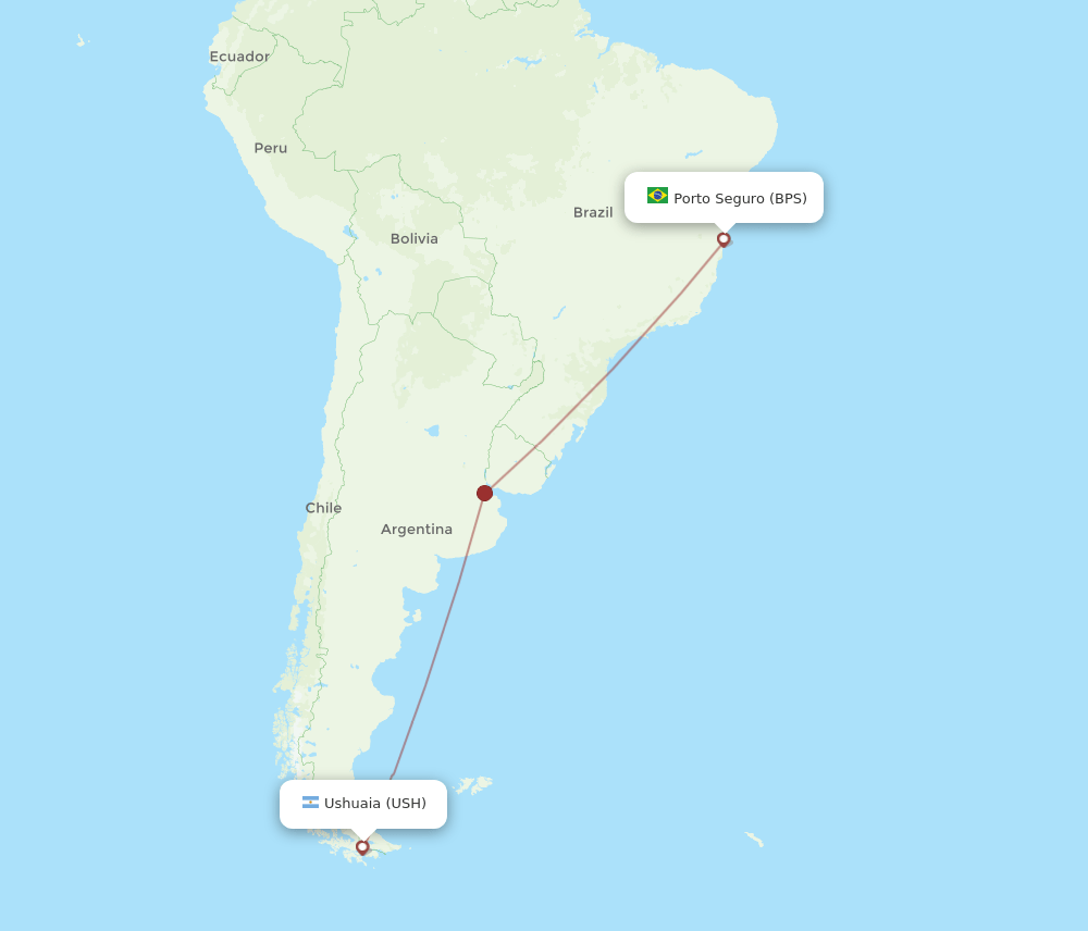 USH-BPS flight routes
