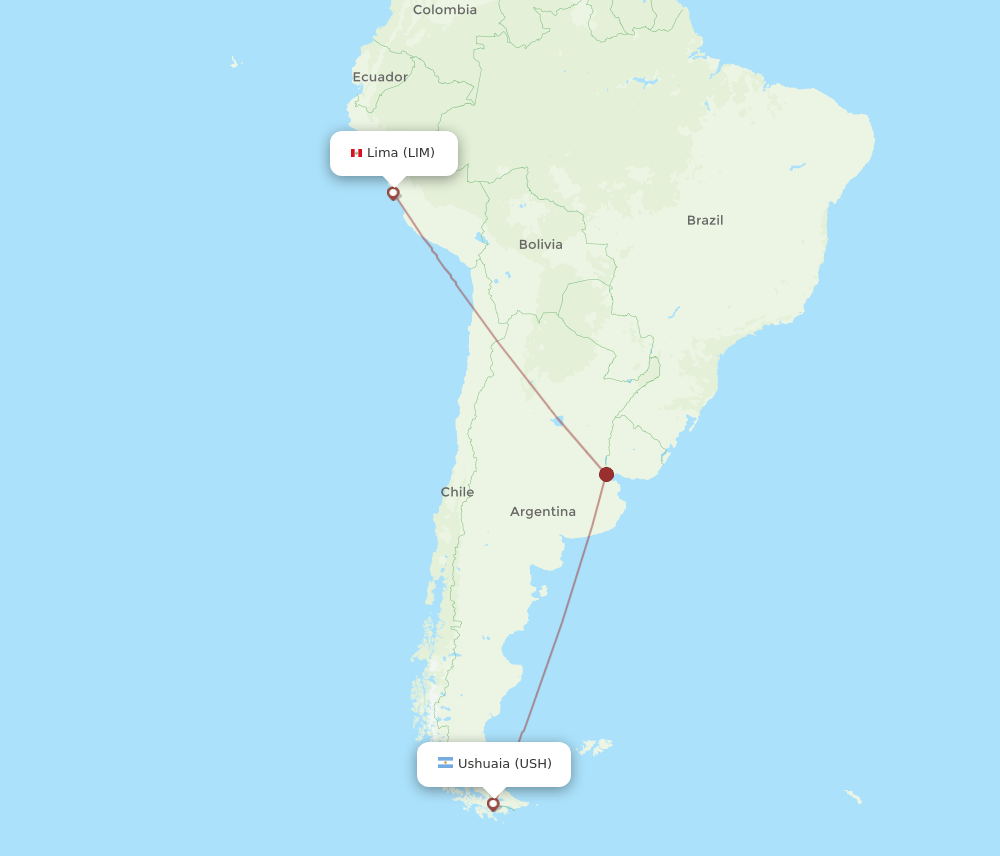 USH-LIM flight routes
