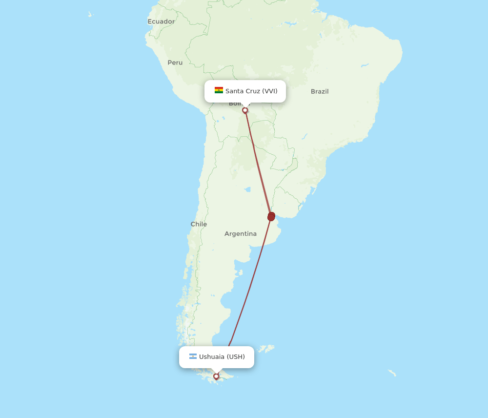 USH-VVI flight routes