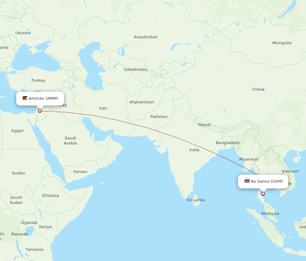 USM-AMM flight routes