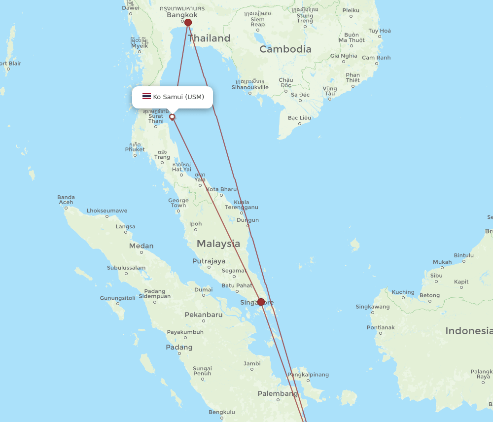 USM-CGK flight routes
