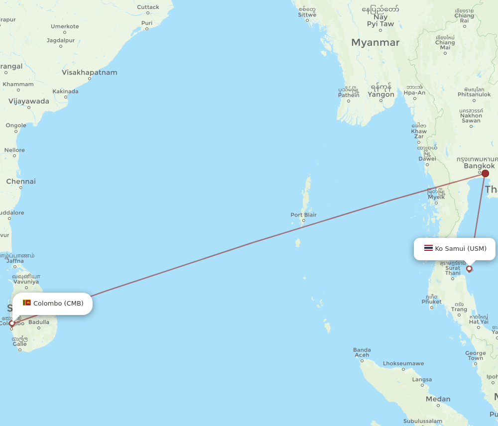 USM-CMB flight routes