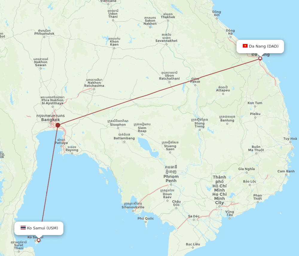 USM-DAD flight routes