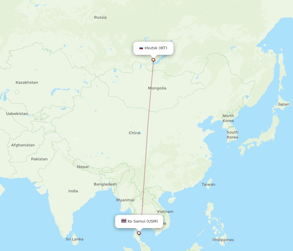 USM-IKT flight routes