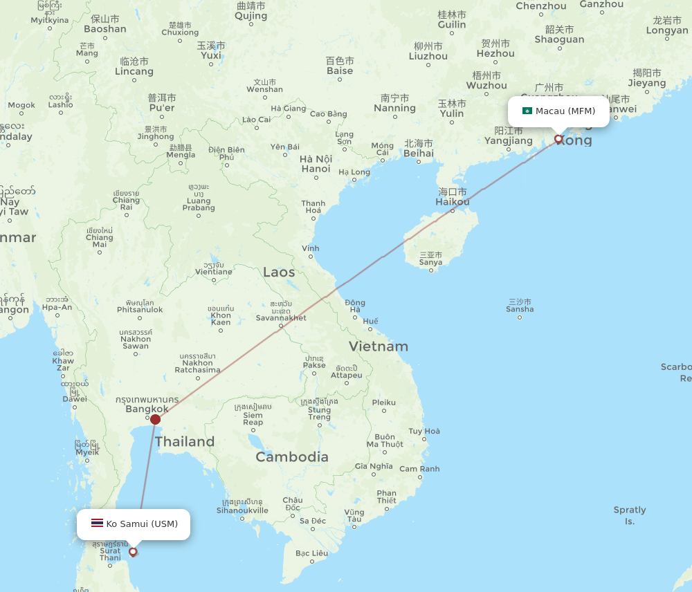 USM-MFM flight routes