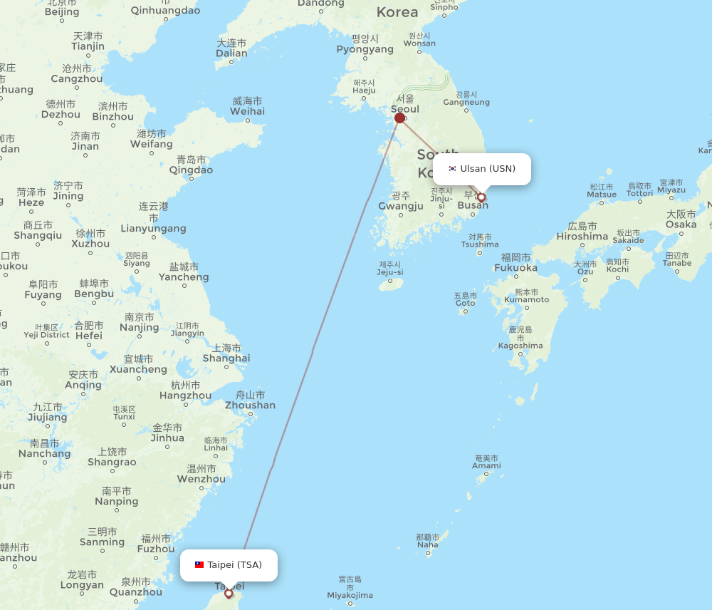 USN-TSA flight routes
