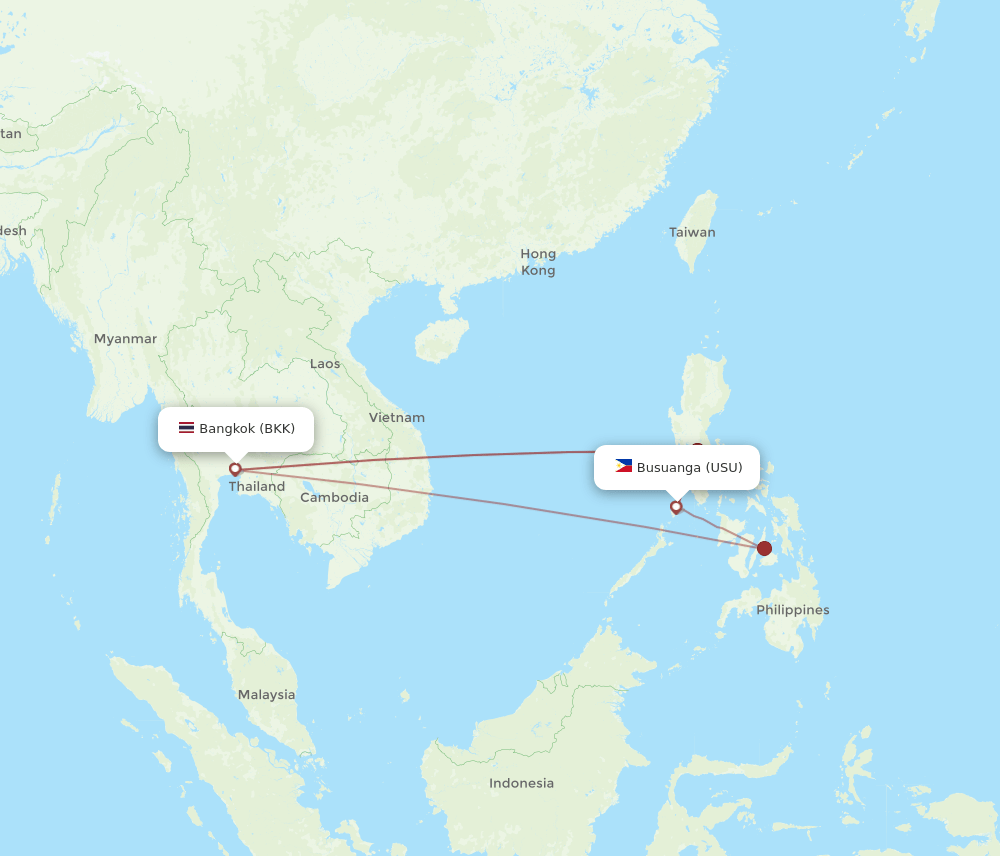 USU-BKK flight routes