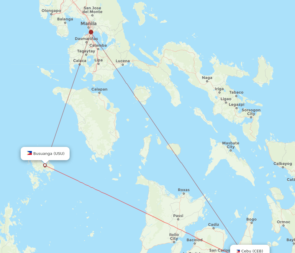 USU-CEB flight routes