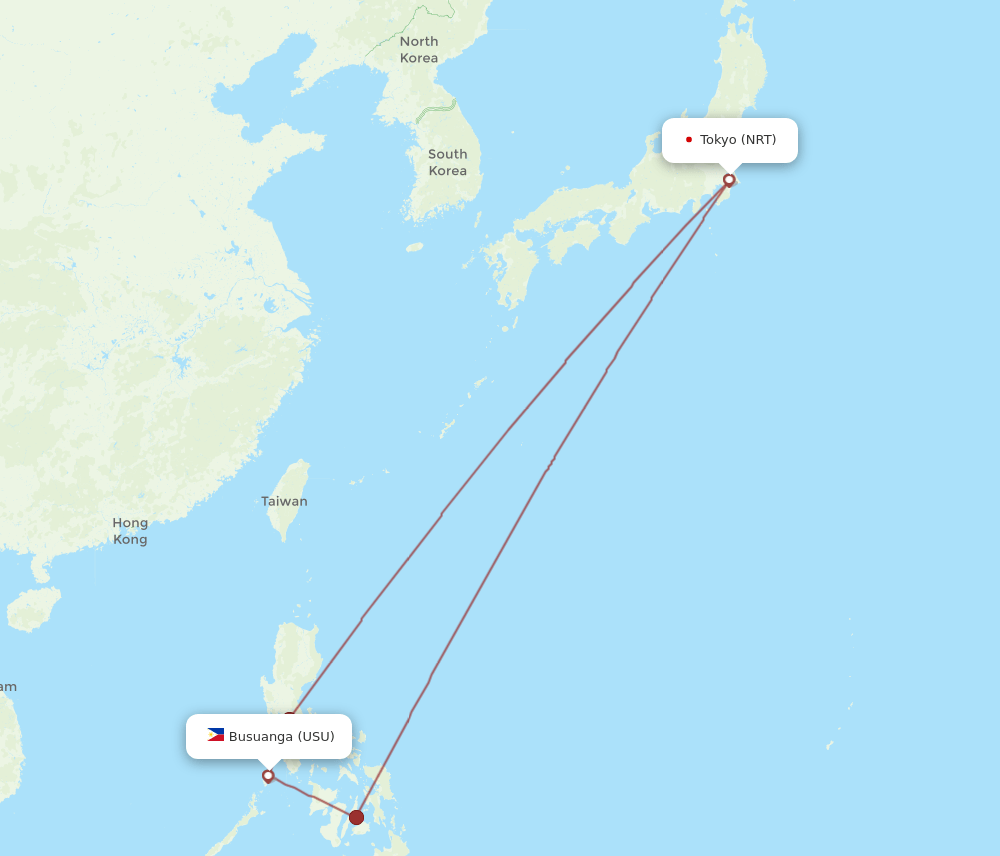 USU-NRT flight routes