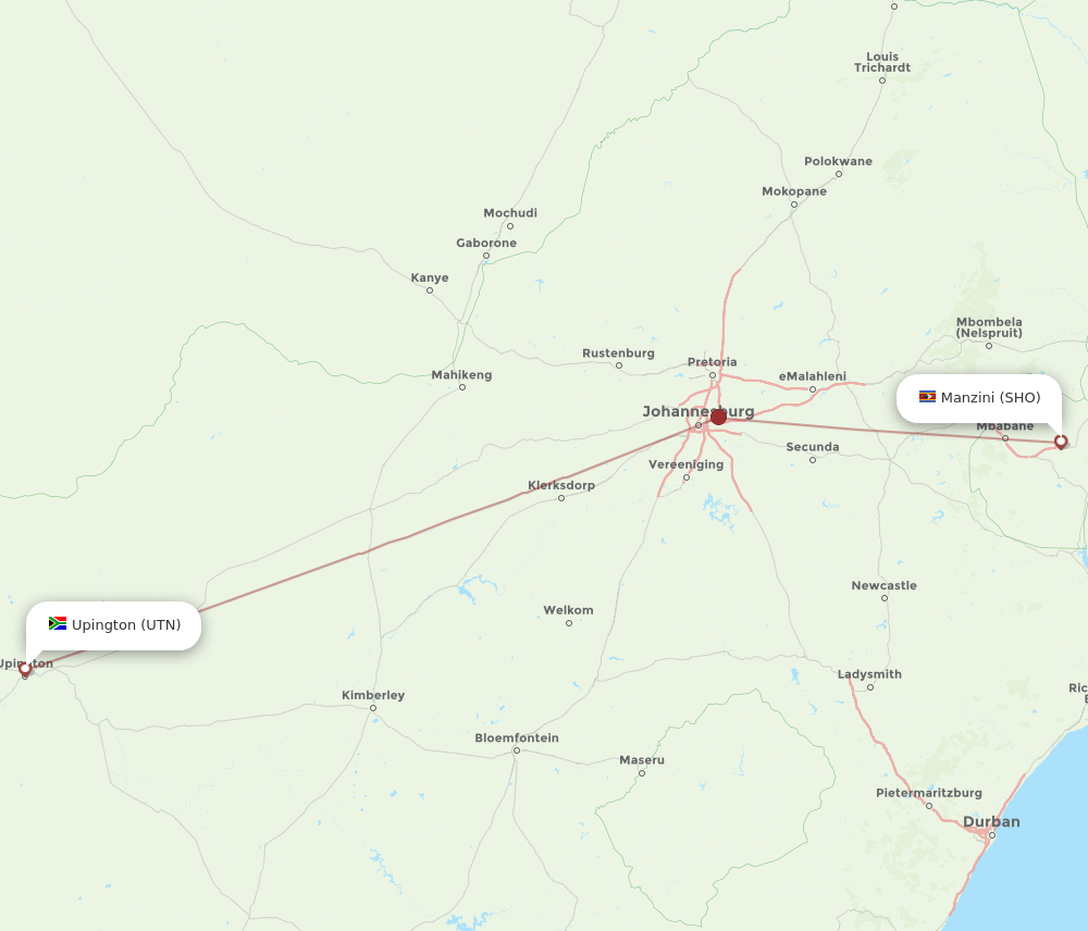 UTN-SHO flight routes