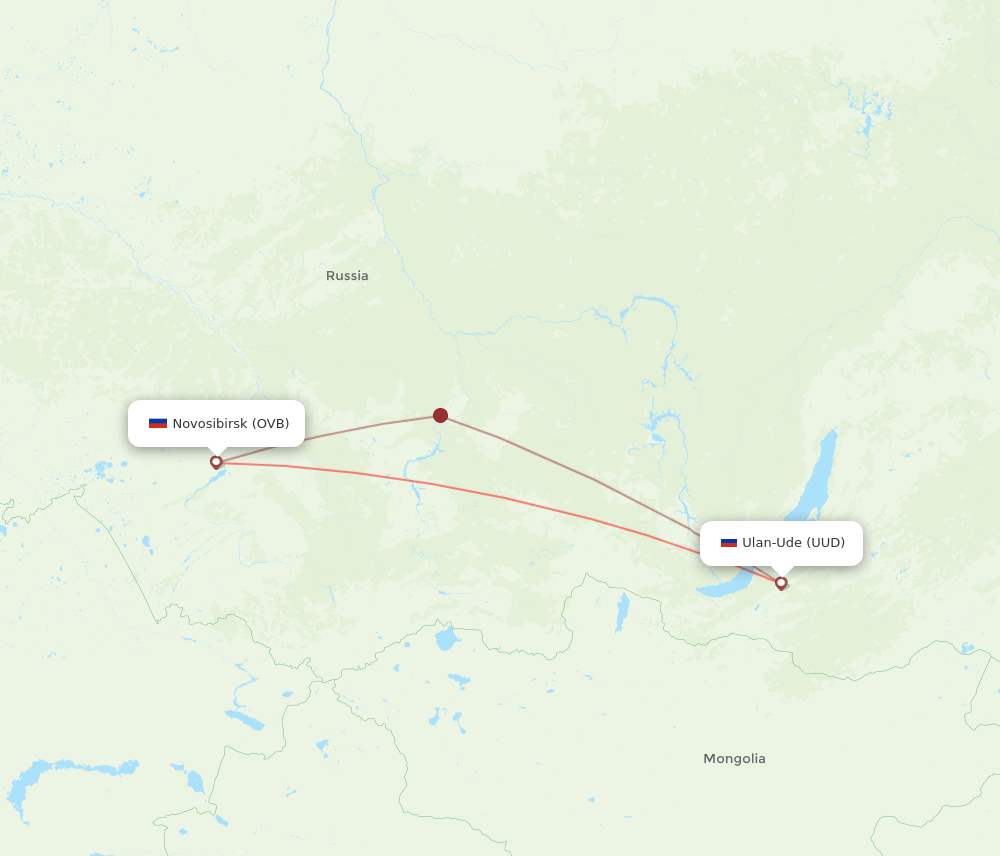 UUD-OVB flight routes